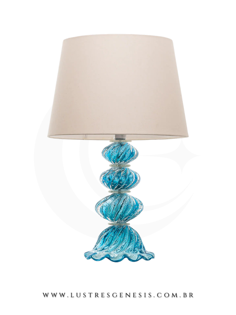 Abajur De Decoração Em Murano Palazzo Preto